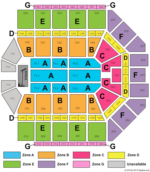 Van Andel Arena End Stage Zone Seating Chart